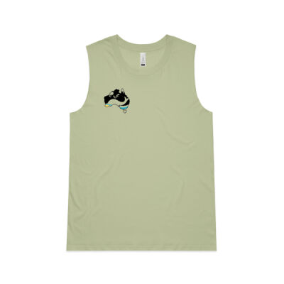 Ladies Ozzie Proud Singlet black print Thumbnail