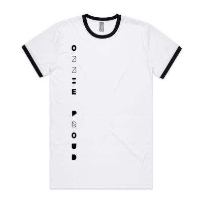 Mens Ozzie Proud Ringer Teeb Black Print Thumbnail